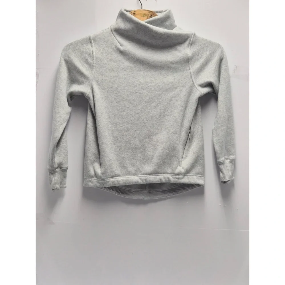 Athleta Girl Inner Strength Funnel Neck Sweatshirt Size XS Heather